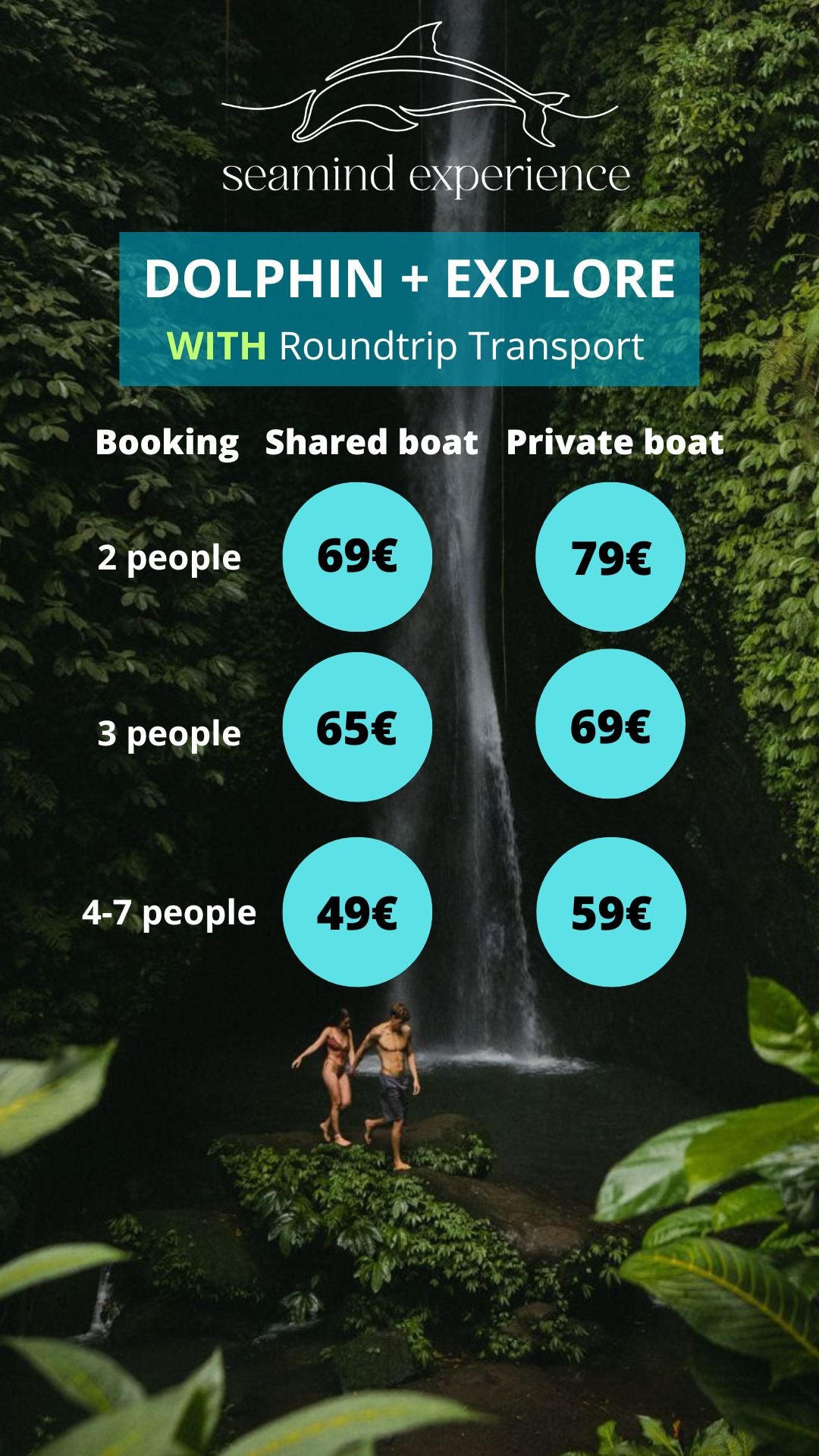 DOLPHINS+WATERFALLS+TEMPLE experience